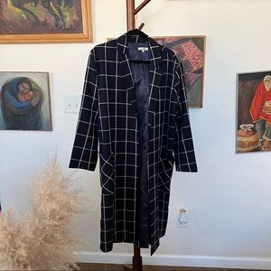 Overzied Lightweight Checker Blazer